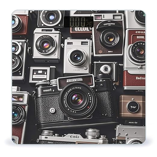 Retro Cool Camera Collection Smart Scale for Body Weight Accurate Bathroom Scale with LED Display Digital Weight Scales Weighing Machine High Precision Scales for Bath Home