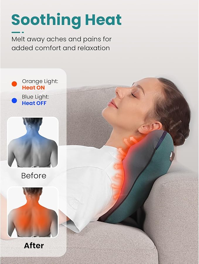 BOB AND BRAD Back Massager with Heat and A7 Massage Gun with 11mm Amplitude