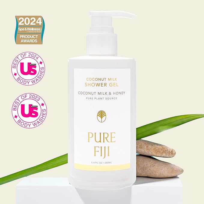 PURE FIJI Coconut Milk Shower Gel Coconut Milk &amp Honey (9.47 Fl. Oz /280ml)