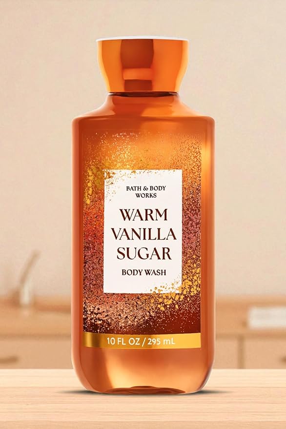 Bath &amp Body Works Warm Vanilla Sugar Body Wash – 3 Pack – 10 fl oz Each – Shea &amp Vitamin E – Vanilla White Orchid &amp Sandalwood Scent