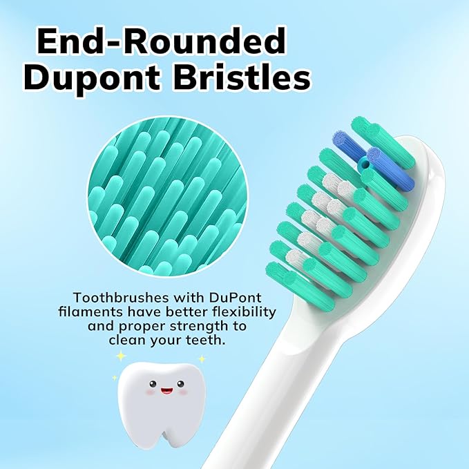 6 Pack Topkitfice Replacement Flossing Toothbrush Heads with Covers Compatible with waterpik Sonic Fusion SF01/SF02 and Sonic Fusion 2.0 SF03/SF04White
