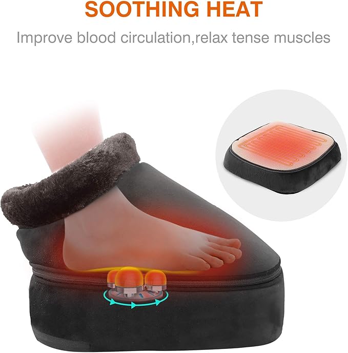 Snailax Shiatsu Neck and Shoulder Massager - Back Massager with Heat Deep Kneading Electric Massage Pillow for Neck Back ShoulderFoot Body Pain Relief