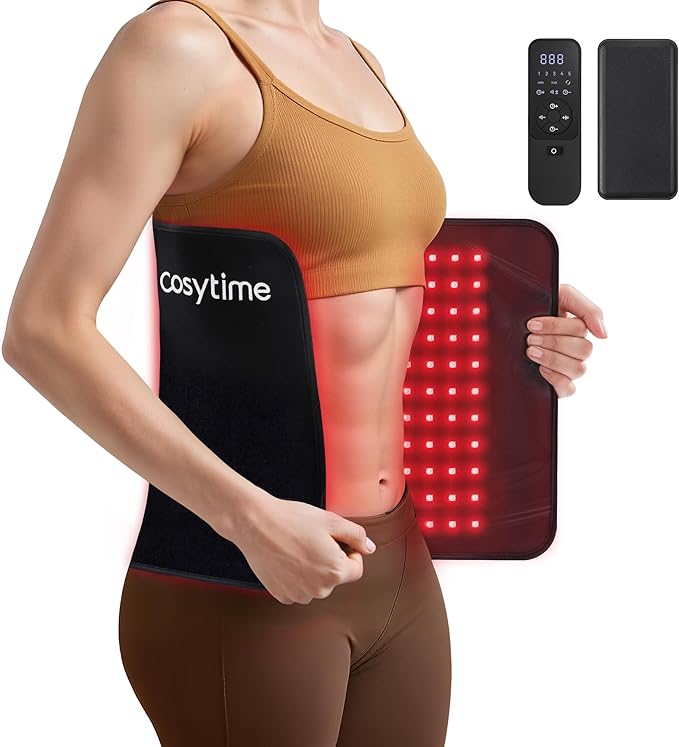 24 x 13 Red Light Therapy Pad for Body with Portable Power Bank - 660nm Red &amp 850nm Near Infrared NIR Dual-Chip 484 LEDs Therapy Mat 50 mW/cm² Irradiance