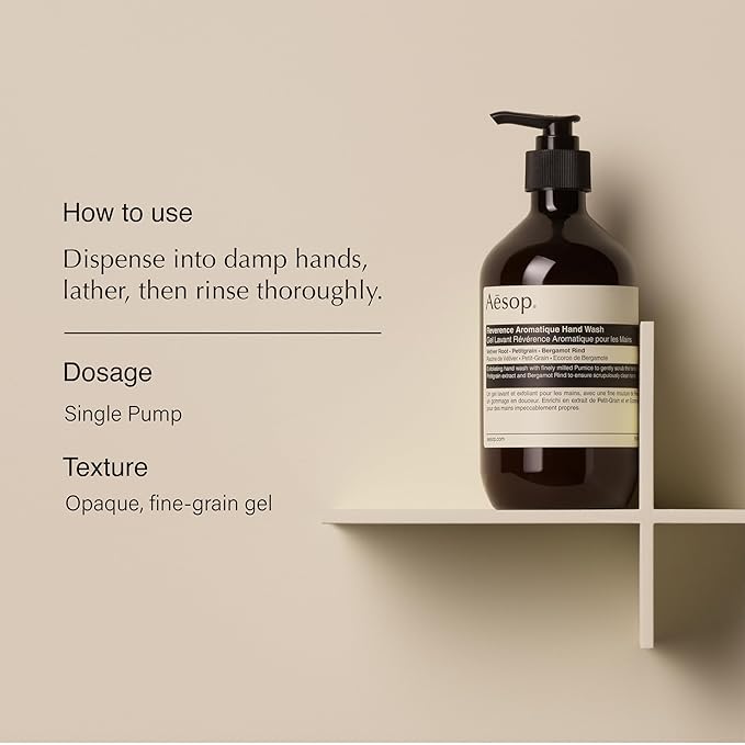 Aesop Reverence Aromatique Hand Wash &amp Geranium Leaf Body Cleanser | Paraben Cruelty-Free &amp Vegan | 500mL/16.67oz (Set of 2)