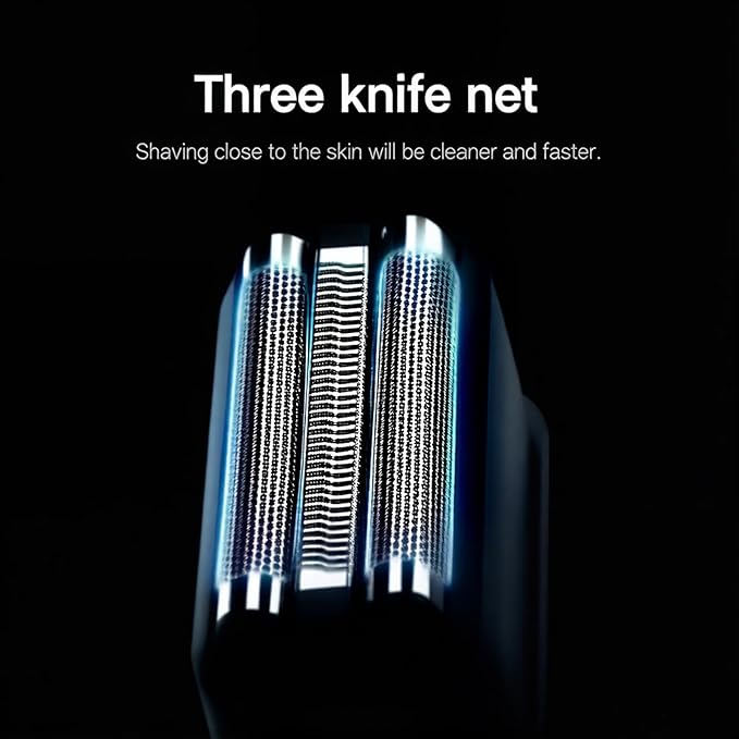 Premium Travel Electric Razor for Men - Ultra-Compact IPX7 Waterproof Foil Shaver with LED Indicator USB-C Quick Charge 90 Min Runtime Orange