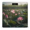 Flower in Water Images Bathroom Scale for Body Weight Bathroom Weighing Scale with Backlit LCD Display Highly Accurate Measures Weight Up to 180kg