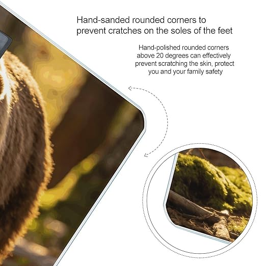 Brown Bear Weight ScaleClear LED Display Bathroom Digital Weighing ScaleTempered Glass Digital Bathroom Scale for Body Weight Capacity Up to 400 Lbs
