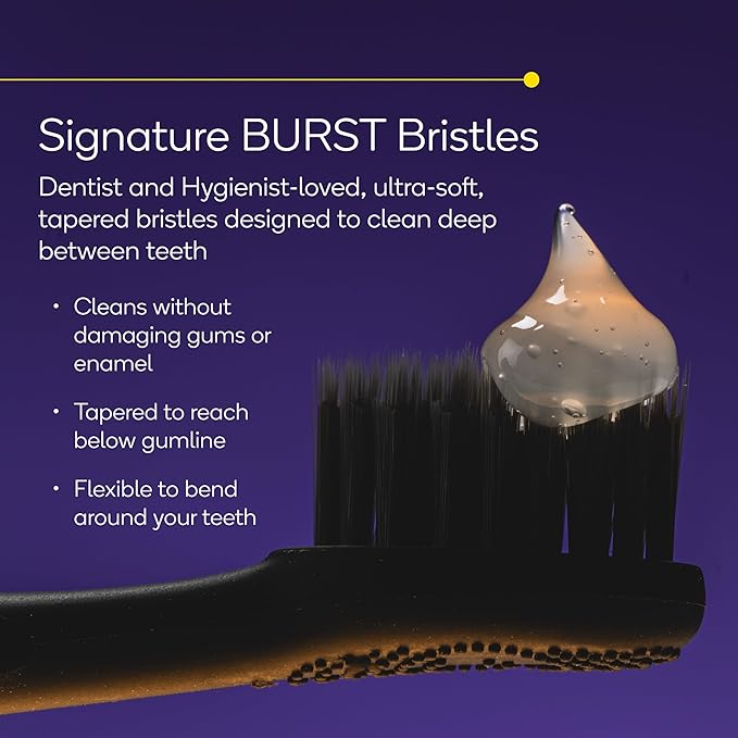 Burst Pro Sonic Advanced Electric Toothbrush for Adults (Rose Gold) | Soft Bristles | 33000 Vibrations | Long-Lasting Battery and Multiple Brushing Modes