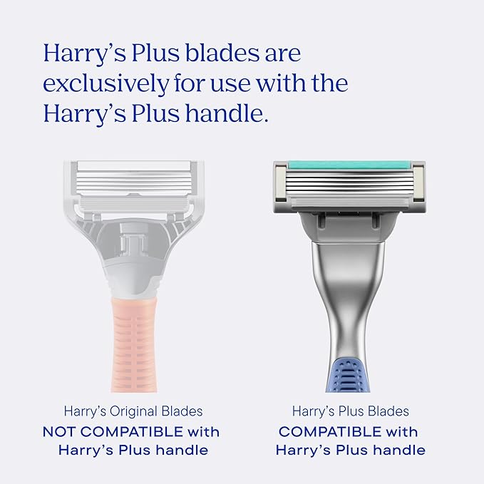 Harry's Plus Razor Refills - 10 Razor Blade Cartridges - Compact Cartridge Design for Precise Control - Shaving Kit for Men (Pack of 2)