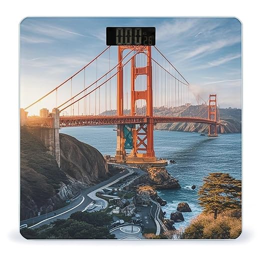 Golden Gate Bridge Scale for Body Weight Smart Scales Digital Bathroom Scale High Precision Weighing Scales with Large Display Weighing Machine for People