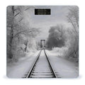 Snowy Train Tracks Smart Scale for Body Weight Accurate Bathroom Scale with LED Display Digital Weight Scales Weighing Machine High Precision Scales for Bath Home