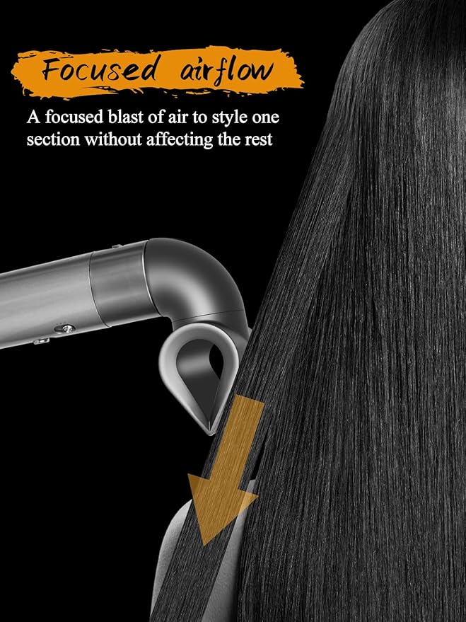 Small Round Volumizng Brush and Blade Concentrator Attachment for Dyson Airwrap HS01 HS05 HS08 for a Smooth More Aligned Finish and Defined Bouncy Curls