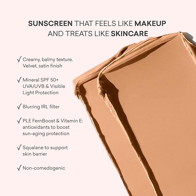 Toty by Sofia Vergara - Ilumina CC Creamy Compact SPF 50+ Mineral Broad Spectrum Sunscreen for Face - Tinted Blurring Balm SPF- Matte Light Coverage - Water &amp Sweat Resistant - All Skin Types - 3