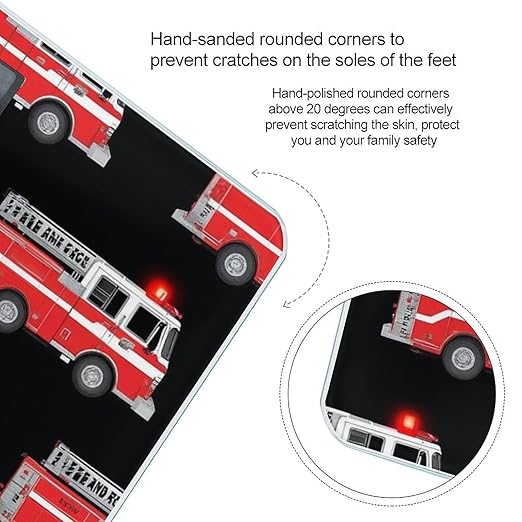 Smart Scale for Body Weight Digital Bathroom Weighing Scale Energy Saving Scale Cute Cartoon Fire Truck