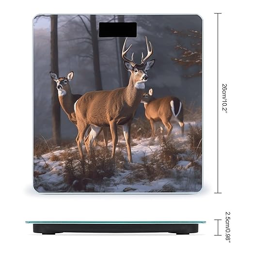 Deers Bathroom Scale Rounded Smart Scale for Body Weight Automatic Power On/Off Weight Scales Accurate Bathroom Digital Scales for Pet Home Bedroom Kitchen