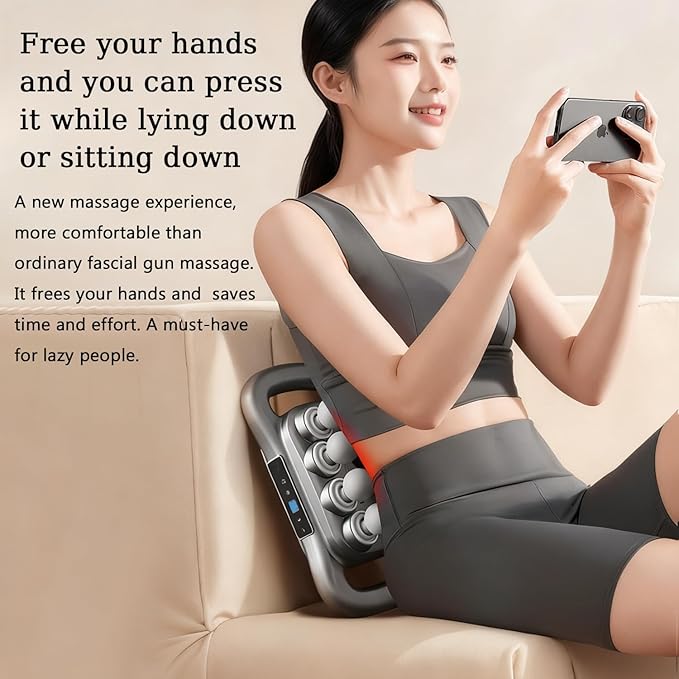 16 Head Massage Gun Deep Tissue with 9 Levels &amp 9 Modes Electric Massager Tool for Legs Arms Waist Back Buttocks - Full Body Muscle Pain Relief Ideal Gifts for Women