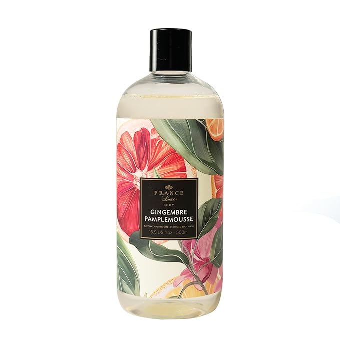 France Luxe Body French Perfumed Body Wash Ginger &amp Grapefruit Refreshing Shower Gel Luxury French Scented Soap Moisturizing Ingredients 16.9 Oz.
