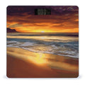Sunset Beach Weight Scale Digital Electronic Scales Bathroom Scale Larg LCD Backlight Display High Precisio MeasurementsTempered Glass