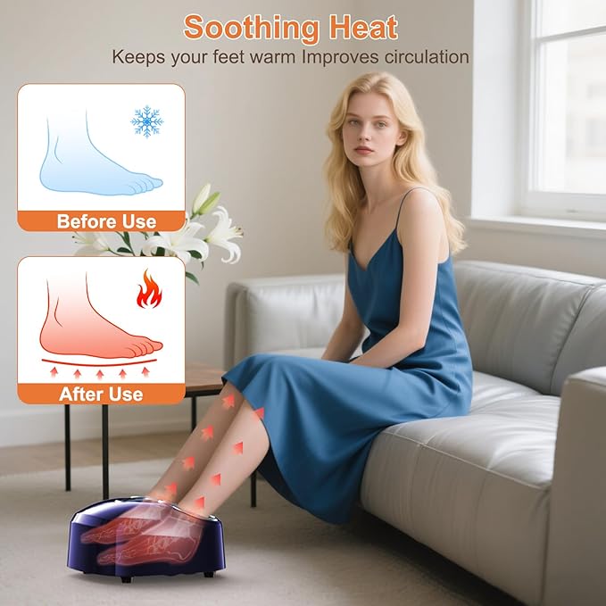 Foot Massager Machine Relieve Fatigue Deep Tissue Massage for Plantar Fasciitis Gift for mom and dad