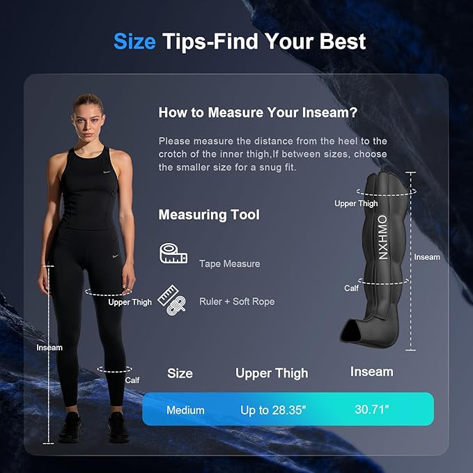 Leg Massager with Heat and Compression Foot Massager for Circulation and Pain Relief Sequential Air Compression Boots Recovery System with 9 Intensities 6 Modes3 Heating for Athletes