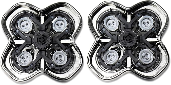 2Pack Pro 4 Shaver Replacement Heads for Skulls Pitbulls Series Gold PRO Silver PRO Platinum PRO Butterfly Kiss PRO Head Shavers Floating 4 Heads for a Fast Close and Smooth Shave.