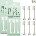 PLUS ULTRA Sonic Electric Toothbrush Replacement Heads 6 Pack – Compatible Click-On Brush Heads – Soft Bristles for Sensitive Teeth – Made with Recycled Plastic – Eco-Friendly