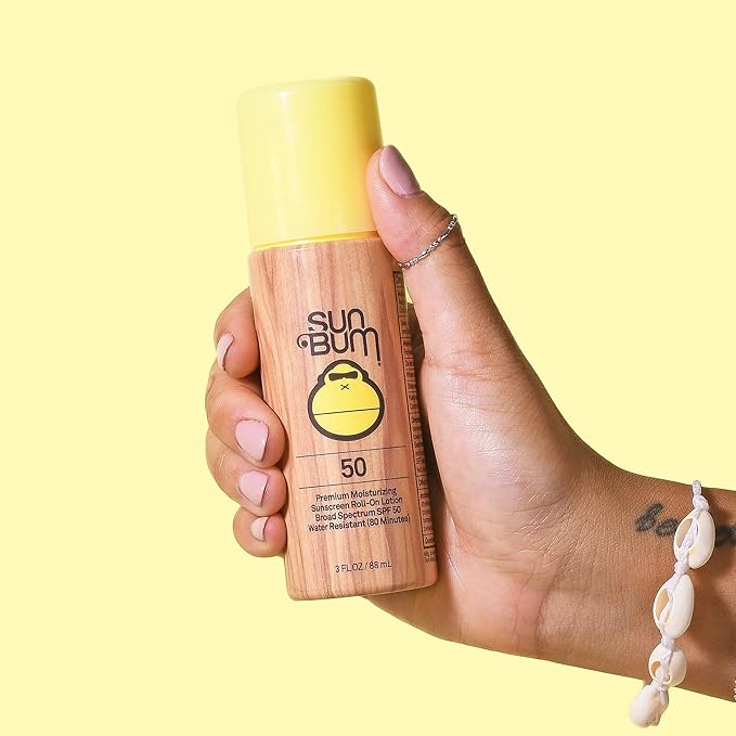 Sun Bum Original SPF 50 Sunscreen Face Lotion 3oz &amp Roll-On Lotion 3oz Bundle | Vegan and Hawaii 104 Reef Act Compliant