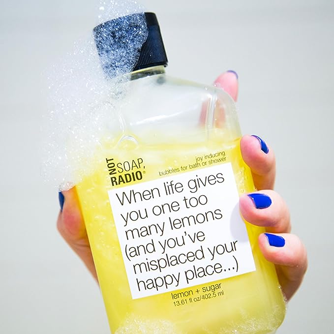 Not Soap Radio When Life Gives You One Too Many Lemons | Lemon Body Wash with Lemon Essential Oil Moisturizing Body Wash for Women and Men | Paraben and Sulfate Free