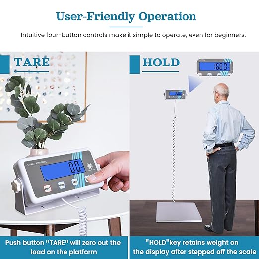 Extra Wide Medical Digital Body Weight Scale - 440 lb/200 kg Capacity High Accuracy Heavy Duty Portable Bathroom Scale Easy to Read Ideal for Office Wrestling Home Hospital Gym &amp Bariatric U