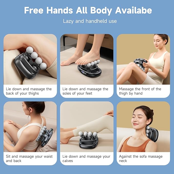 Upgraded Mini 16-Head Massage Gun Electric Deep Tissue Massage 3 Modes 30 Levels Of Speed Used To Relieve Pain In Neck Back And Leg Muscles Lightweight And Portable Suitable For Small Figures