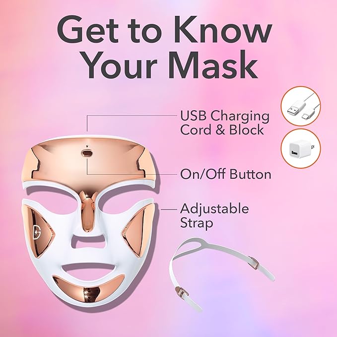 Dr. Dennis Gross DRx SpectraLite FaceWare Pro – LED Face Mask for Skin Rejuvenation with Dual Red &amp Blue Light Therapy FSA HSA Eligible