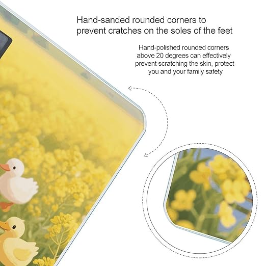 Digital Bathroom Scale for Body Weight Scale with Bright LCD Display High Accuracy Step-On Technology Auto On/Off Cute Capybara Digital Scales 400 Lbs /180kg