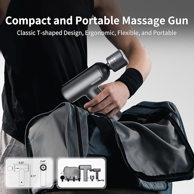 arboleaf Thermacool Massage Gun with Heat and Cold 6 Speeds Muscle Massage Gun Deep Tissue with Case Powerful Percussion Massager for Home Gym Office Muscle Back Pain Relief Gift