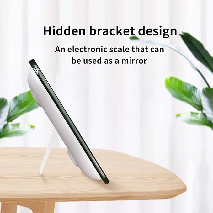 Travel Scale for Body Weight Venugopalan Small Portable Body Weight Scales Digital Bathroom Mirror Scale Mini Electronic Scale for Personal Health Body Tape Measure Included (Rechargeable)