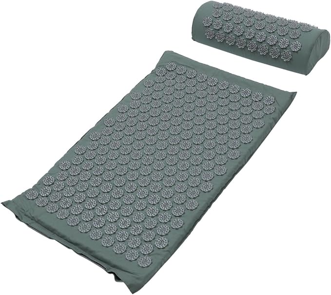 Acupressure Massage Mat and Pillow Set 2pcs Non-Slip Relief Mat with Bag for Full Body Muscle Relaxation and Yoga Exercise at Home