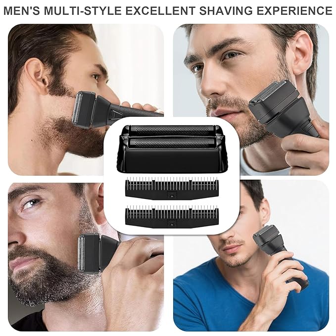 2 Pack Shaver Replacement Foil and CutterCompatible with BaBylissPRO FXONE BlackFX Double Foil Stick ShaverBlack