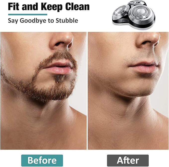 SH90 Replacement Rotary Heads Compatible with Philips Norelco Shavers Series 9000Replacement Shaver Head with Upgrade Double-Layer Precision Blades for Men's Shaving2 Packs
