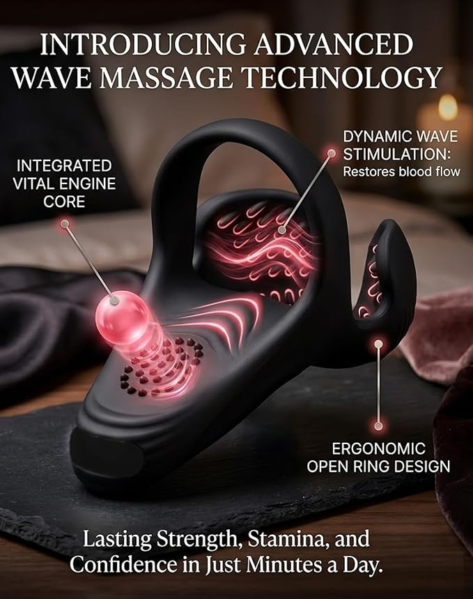Vital Engine Pro for Men Massager - VitalEngine Pro 5-in-1 At-Home Trainer with Wave Therapy &amp 10 Modes Waterproof Male Pelvic Floor Trainer for Restoring Vitality