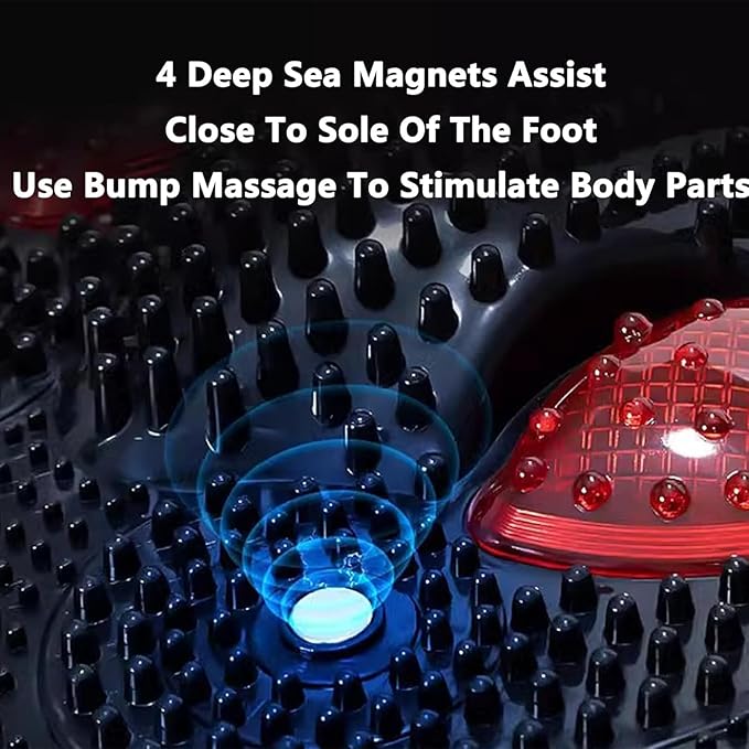 Electric Shiatsu Foot Massager Blood Circulative Massager with 4 Deep Sea Magnets Assist Infinitely Adjustable Speed and Timed Stimulate Acupoints Relaxing Body for Home