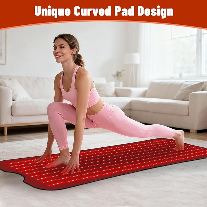 Red Light Therapy Mat for Body 60''x 24'' Red Light Therapy Pad with Controller 540pcs 2 in 1 LEDs (660nm &amp 850nm) Adjustable Timer &amp Intensity