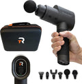 Pro Massage Gun Deep-Tissue Massage Gun for Athletes Percussion Massage Device Cordless Rechargeable (Black)