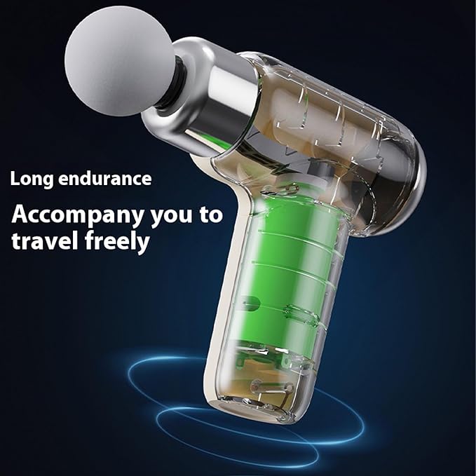 Electric Back Massager Handheld Deep Massager Muscle Relaxation Long Handle Big Cordless Rechargeable with Multiple Speeds White