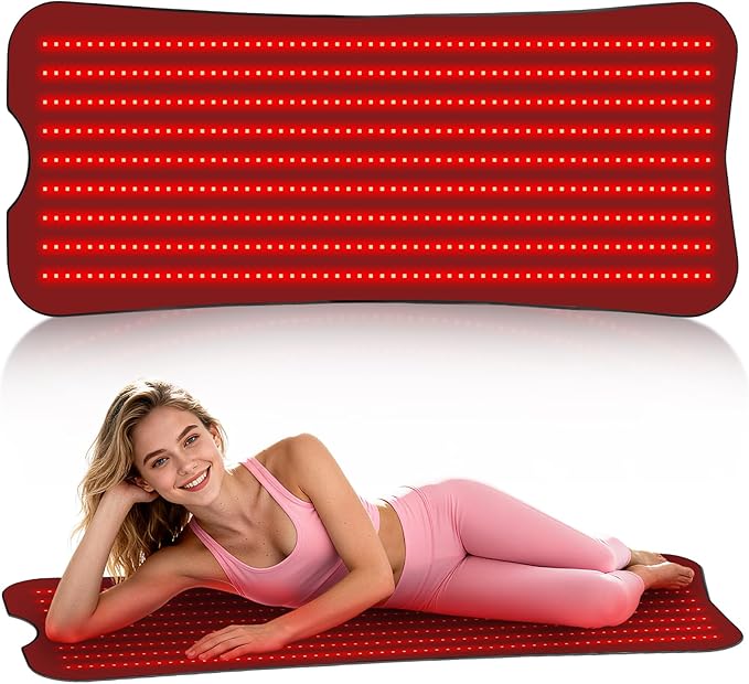 Red Light Therapy Mat for Body 60''x 24'' Red Light Therapy Pad with Controller 540pcs 2 in 1 LEDs (660nm &amp 850nm) Adjustable Timer &amp Intensity