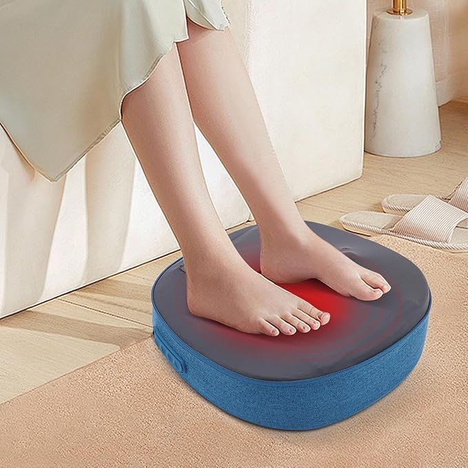 Foot Massager Machine with Heat Delivers Relief for Tired Muscles &amp Plantar Deep Shiatsu Kneading Therapy Adjustable Intensity &amp Multi-Level Settings Thermal Foot Massager for HomeOffice (