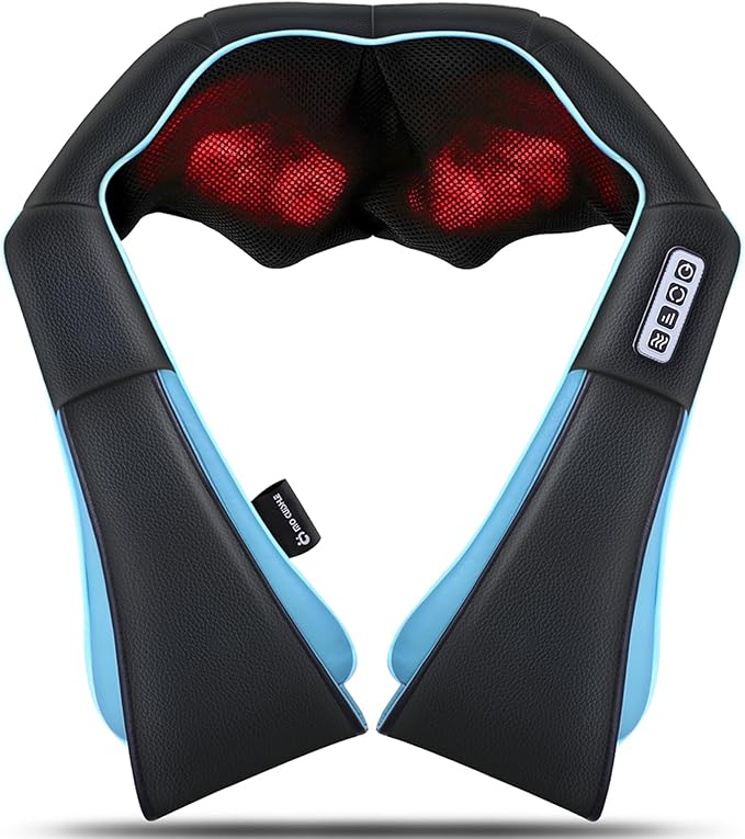 Mo Cuishle Shiatsu Back Shoulder and Neck Massager with Heat Electric Deep Tissue 4D Kneading Massage Best Gifts for Women Men Mom Dad Fathers Day Mothers Day Christmas Gifts
