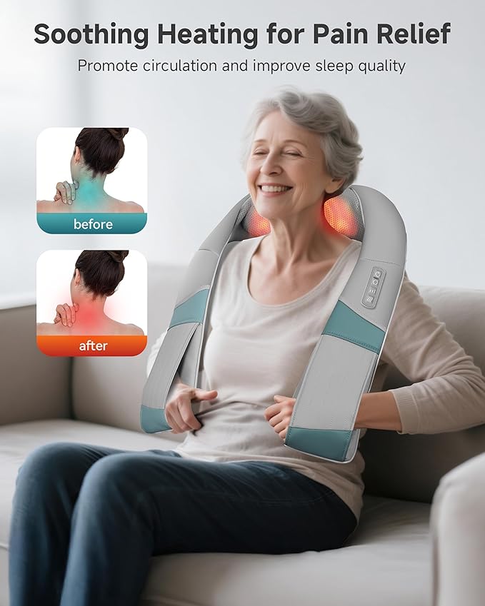 Snailax Back Massager and Neck Massager Bundle