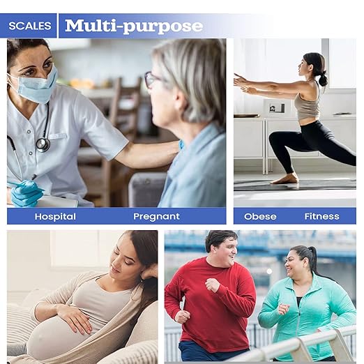 Medical Scale - Heavy Duty 660 lb High Capacity Wrestling Scale for Body Weight with Easy to Read LCD Display Physician Scale Professional Medical Grade Scale for Doctor Home Gym Office