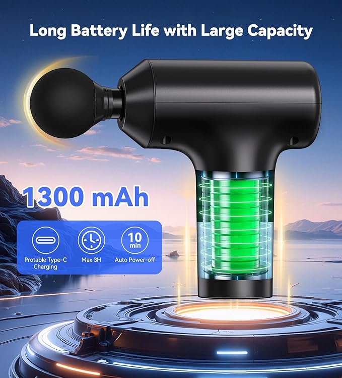 Flekzo Massager for Back &amp Neck Deep Tissue Pain Relief Shoulder Massager Black
