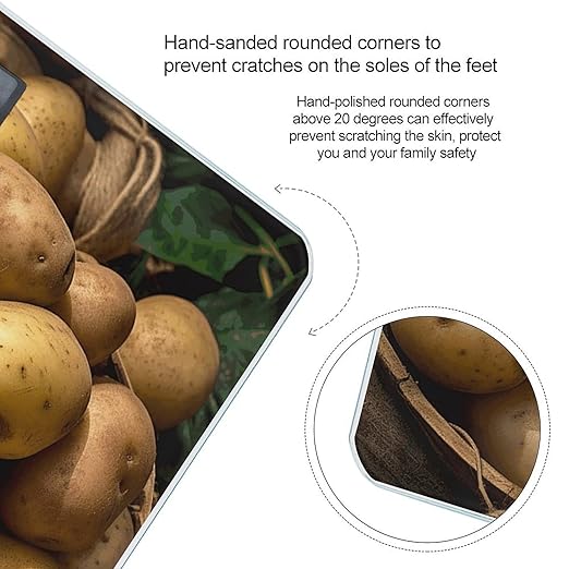 Garden Potatoes Scale for Body Weight Highly Accurate Digital Bathroom Scale Sturdy Tempered Glass Weighing Scales with LCD Display Fashion Body Fat Smart Scales 400lb