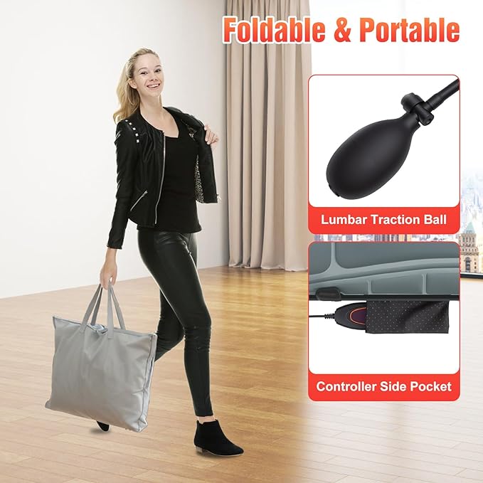 Full Body Massage Mat with Heat 12 Vibration Nodes Massage Chair Pad with 3 Heating Levels Multifunctional Full Body Flannel Seat Back Massager with Head Neck Foot Massage Pillow for Home Office